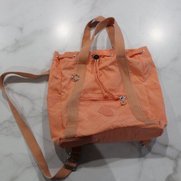 Kipling Peach Backpack